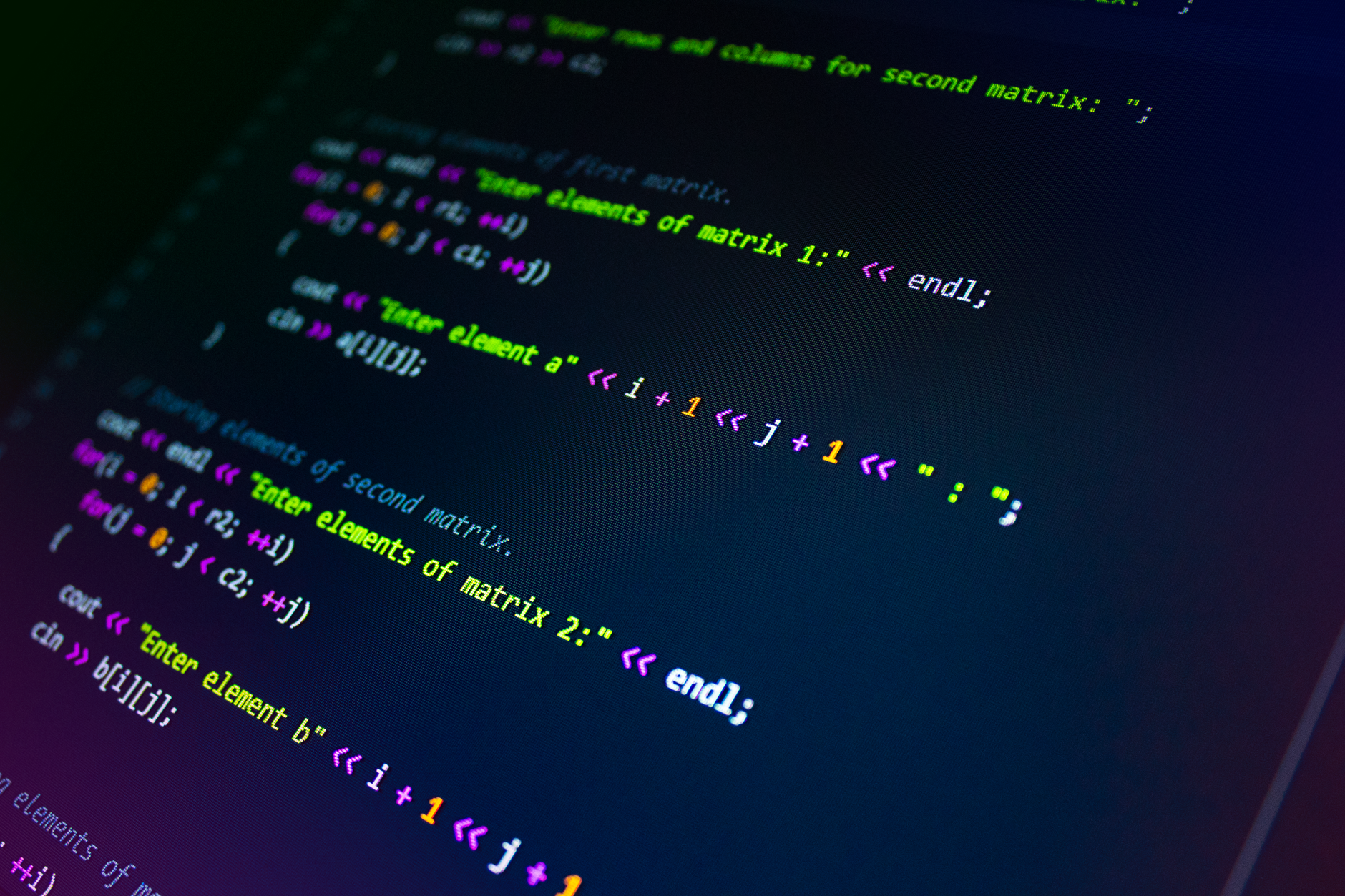 Technology stack comparison showing different programming languages and frameworks