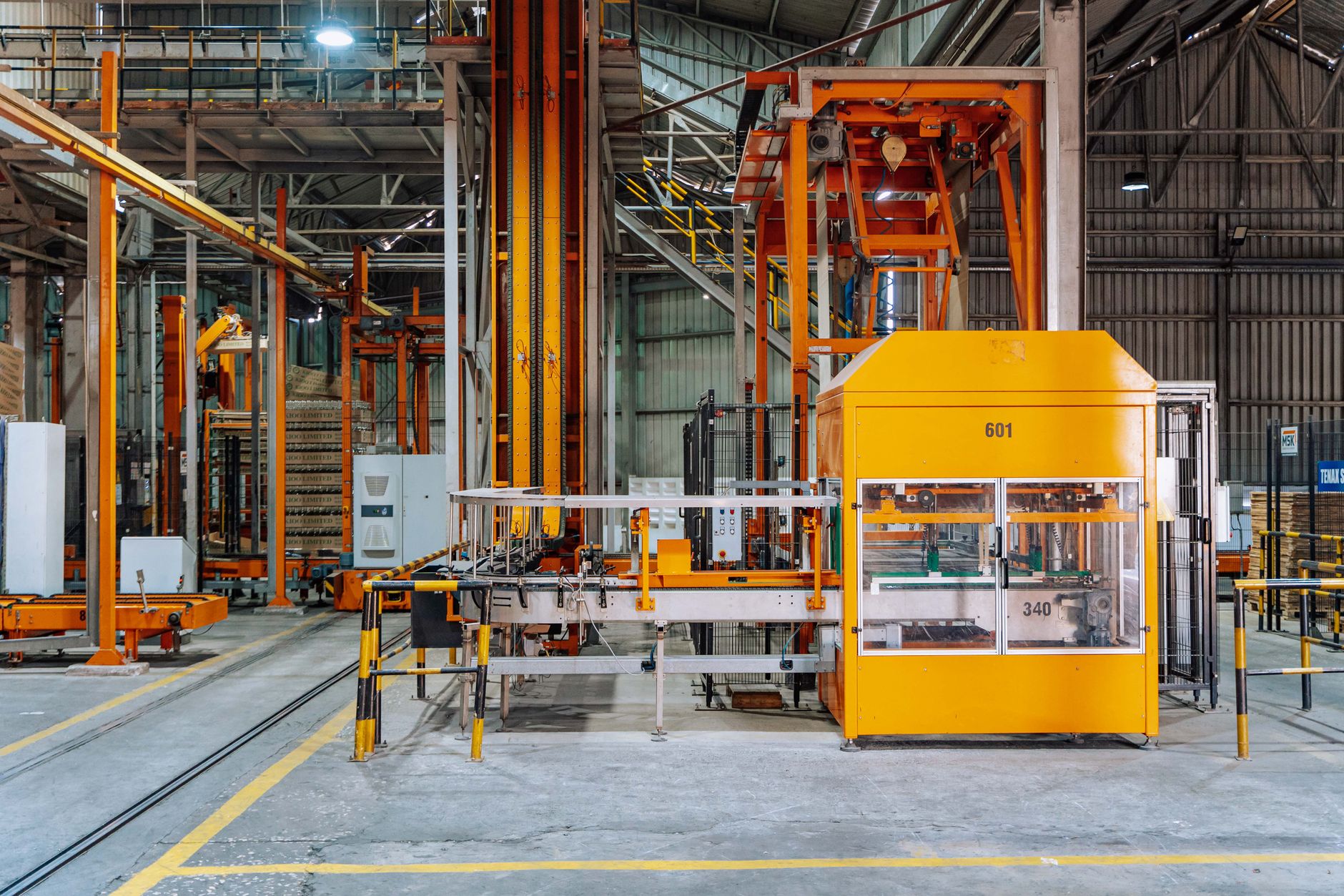 Modern manufacturing facility with automated machinery and digital control systems