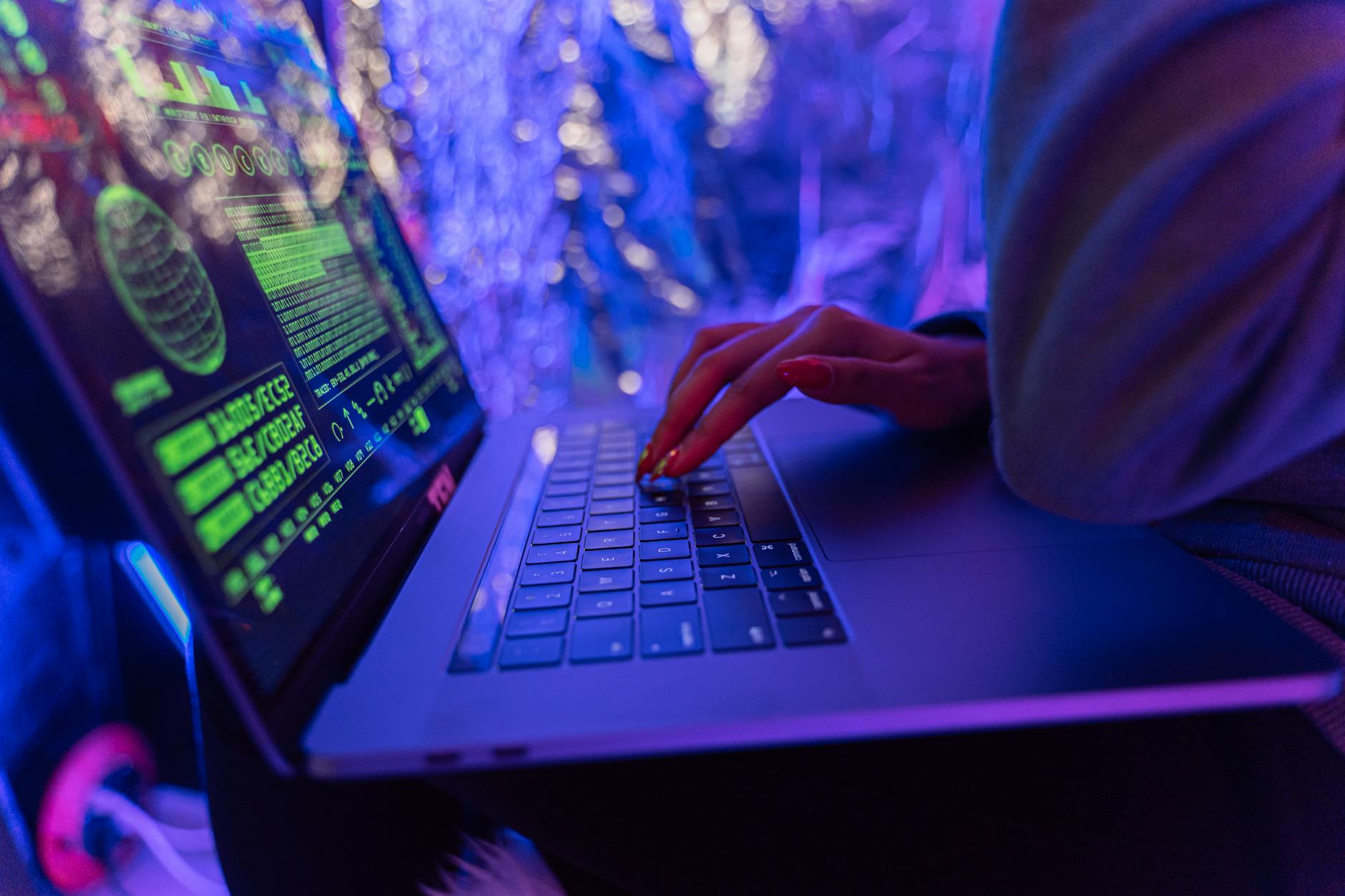 Ransomware attack warning screen with cybersecurity protection concept